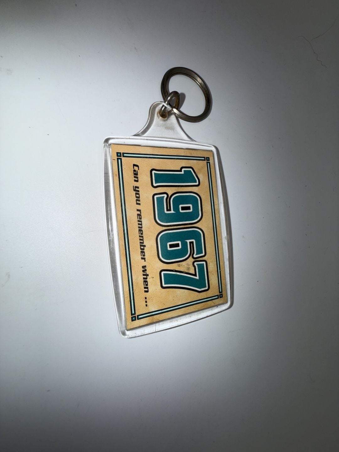 Vintage 1967 Can You Remember When Facts Novelty Keychain